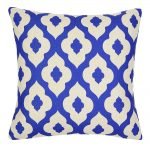 Elegant mosaic patterned cushion cover made of cotton linen fabric
