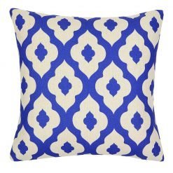 Elegant mosaic patterned cushion cover made of cotton linen fabric