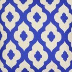 Photo of off-white and blue elegant cushion cover with mediterranean feel