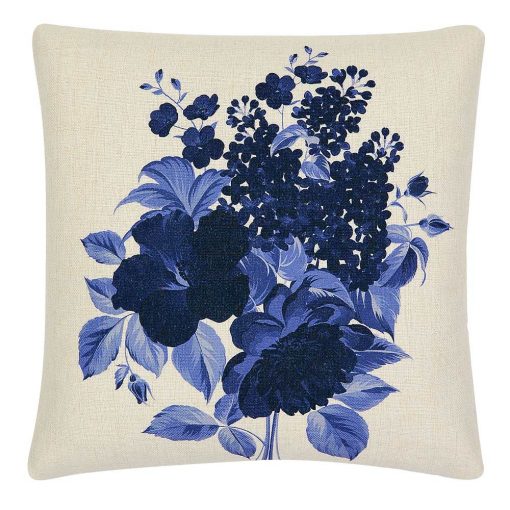 Elegant Hamptons inspired cushion cover with floral design