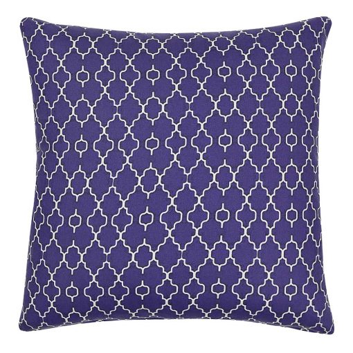 Photo of Mediterranean motif purple outdoor cushion