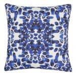 Image of mediterranean style blue and white cushion