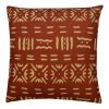 Photo of clay coloured 45cm x 45cm cushion with mud cloth print