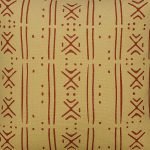 Close-up of 45cm x 45cm natural cushion cover with mud cloth print