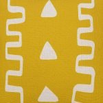 Photo of 45cm x 45cm mustard yellow mud cloth cushion cover with ethnic design