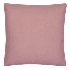 A blush pink cushion cover with a lovely cotton linen texture