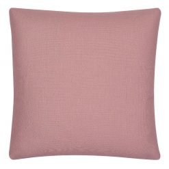 A blush pink cushion cover with a lovely cotton linen texture