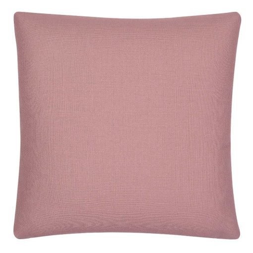 A blush pink cushion cover with a lovely cotton linen texture