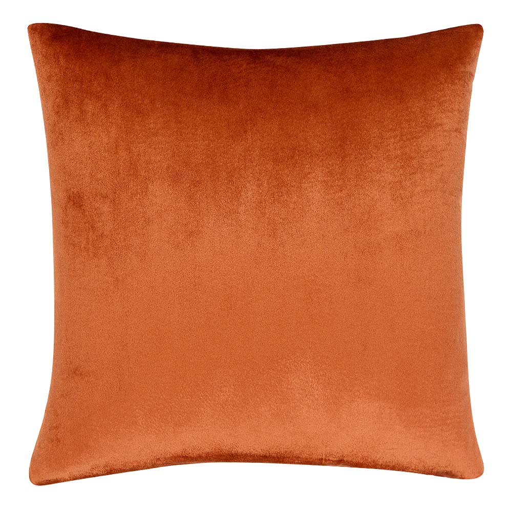 rust velvet cushions