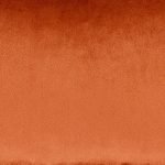 Close up image of rectangular rust velvet linen rectangular cushion cover