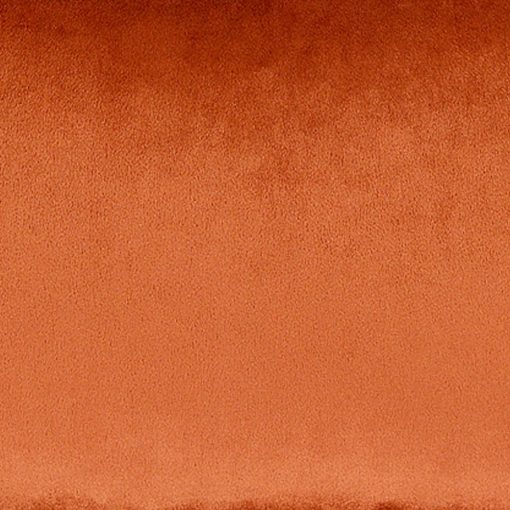 Close up image of rectangular rust velvet linen rectangular cushion cover