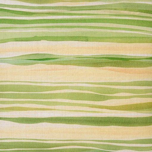 Scaled image of yellow and green cushion cover in aquarelle design