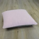 Image of baby pink and grey floor cushion cover in 70cm x 70cm size
