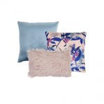 Photo of blue and pink cushion set of 3