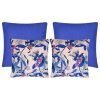 Photo of blue and pink cushion covers in block and floral print