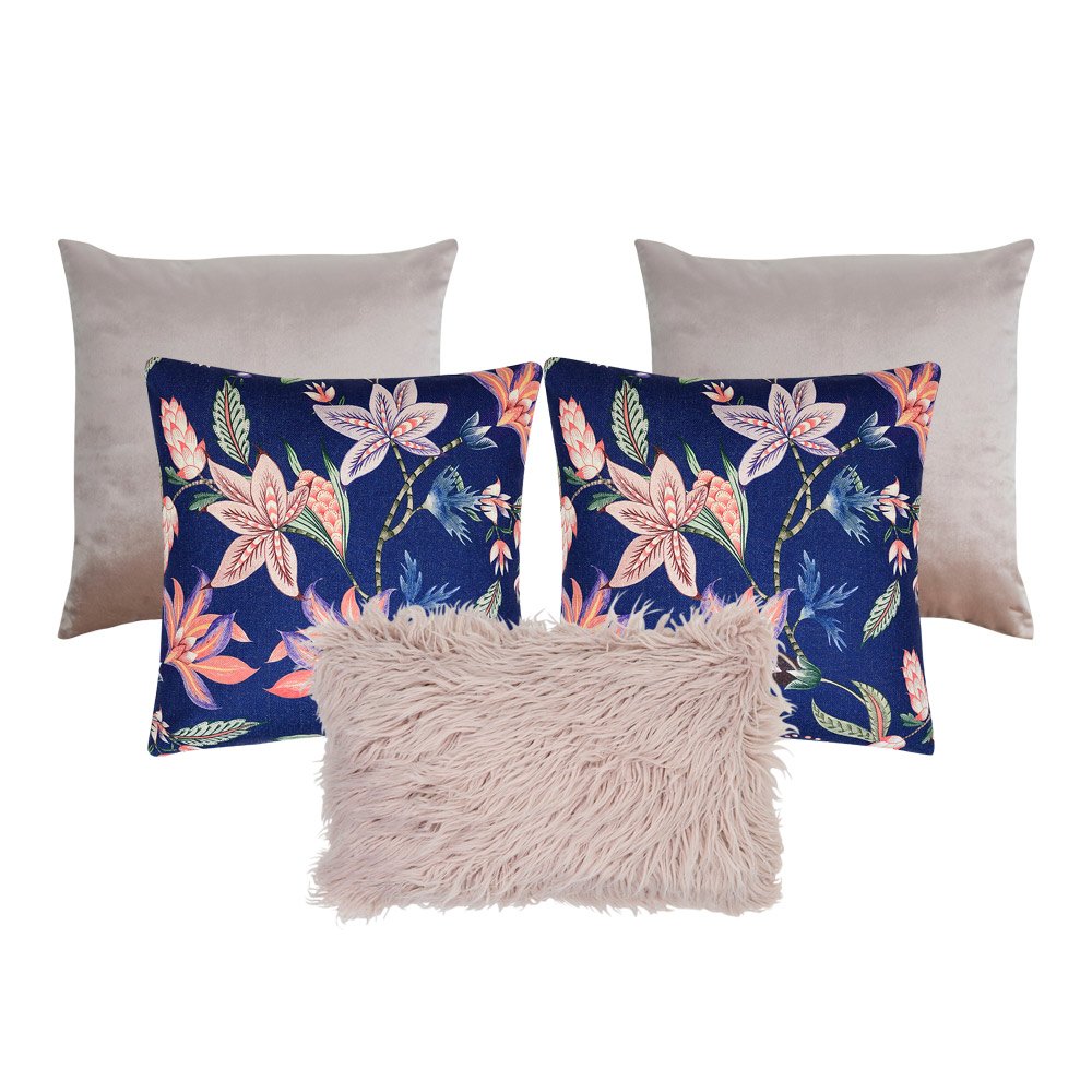 pink blue cushions
