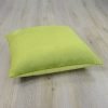 Photo of green velvet floor cushion cover in 70cm x 70cm size