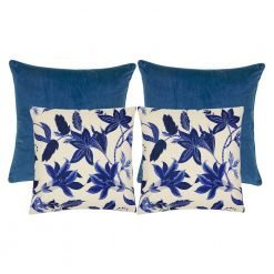 Photo of 4 cushion covers in shades of blue
