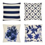 Stunning collection of Hamptons style cushions with blue and light colours combined in an elegant form.