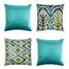 Image of 4 spearmint and green coloured cushion covers