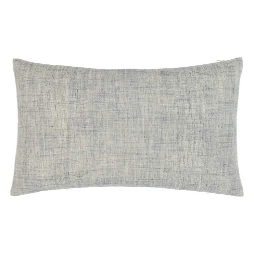 Rectangular linen cushion cover in blue grey colour