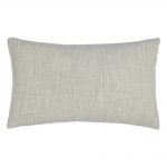 Rectangular, natural grey cushion cover in linen fabric