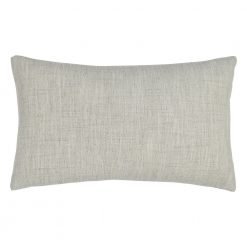 Rectangular, natural grey cushion cover in linen fabric