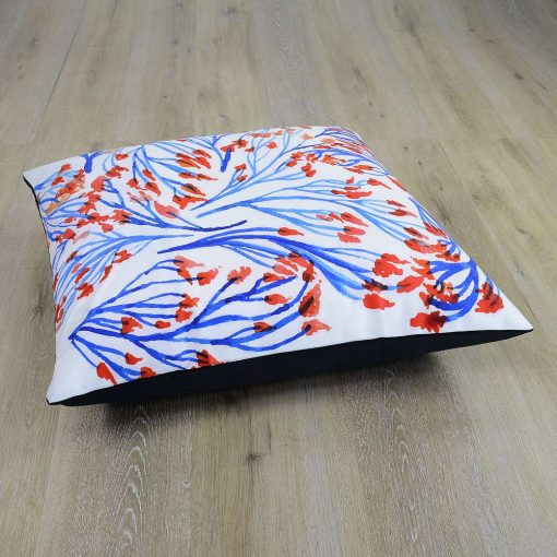 Beautiful red and blue 70cm x 70cm floor cushion