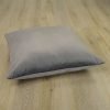 Image of velvet floor cushion in space grey colour and in 70cm x 70cm size
