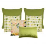 Photo of cushion cover collection in pastel green colours