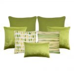 Photo of yellow and green cushion covers in a set of 7
