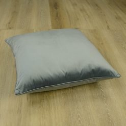 Blue Grey Square Floor Cushion Cover made of velvet fabric