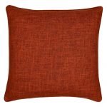 Burnt orange coloured cushion cover in soft cotton linen fabric