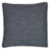 Photo of square cushion cover in blue grey linen fabric