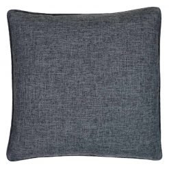Photo of square cushion cover in blue grey linen fabric