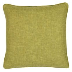 Image of denim finish cushion cover in olive colour