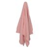 Bright blush pink throw rug in 100% cotton 150x130cm