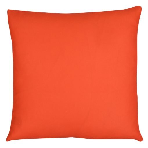 Photo of coral orange outdoor cushion cover made of UV resistant fabric