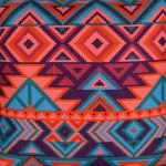 Close up image colourful square outdoor cushion cover