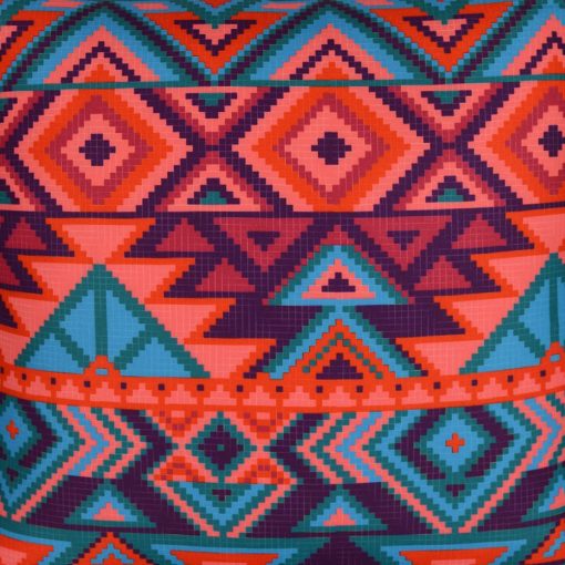 Close up image colourful square outdoor cushion cover