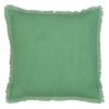 Rich and vibrant emerald 45x45 cushion cover crafted from soft cotton linen