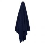 Awesome blue coloured knitted throw crafted from 100% cotton