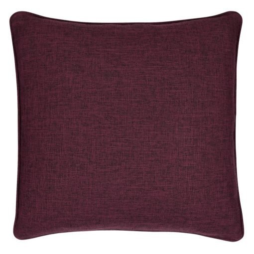 Photo of square plum cushion cover with medium dark shade of pink