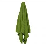 Simple but elegant olive throw blanket made of pure cotton