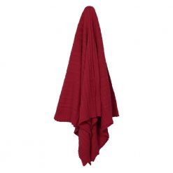 Exquisite red knitted blanket 150x130cm made of 100% cotton