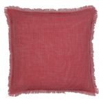 Soft cushion cover in a radiant scarlett colour 45x45
