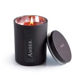 100% all-natural soy candle in Amber scent
