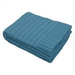 Classy, decorative, soft throw blanket in teal colour