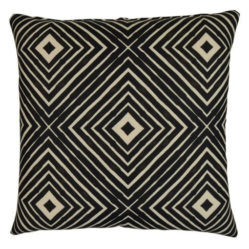 Image of kaleidoscope inspired outdoor cushion made of UV resistant fabric