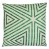 Modern and elegant green and white outdoor cushion cover